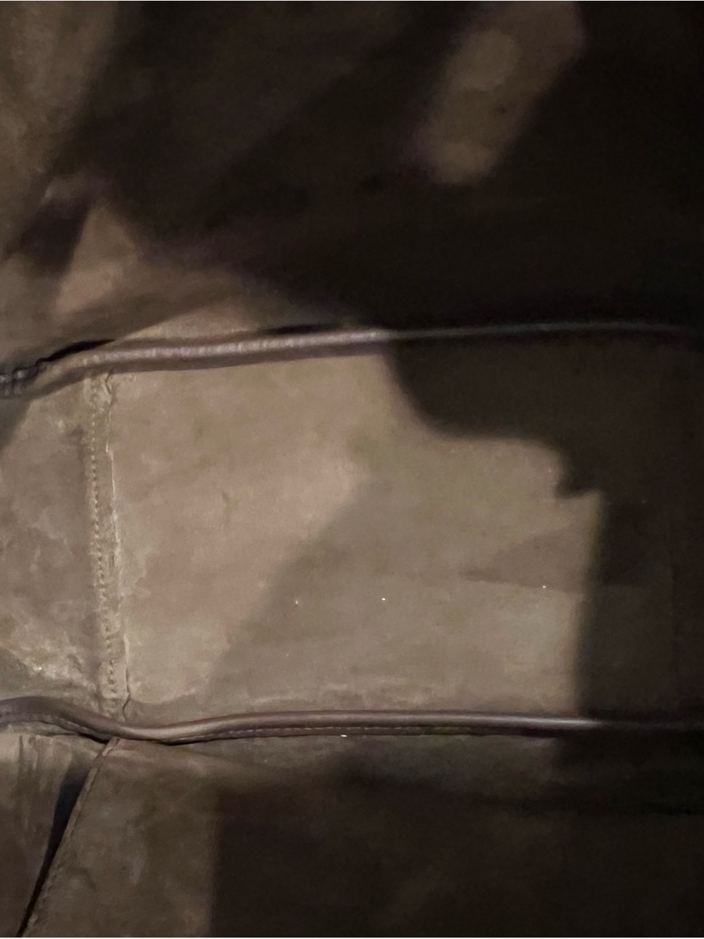 Saint Laurent Brown Suede Tote with Gold YSL Emblem - Picture 13 of 16